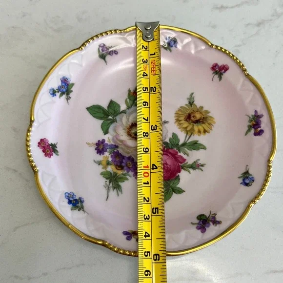 Vtg Mitterteich Bavaria Germany Pink Floral Tea Cup Saucer Gold Trim Shabby Chic - Picture 3 of 16